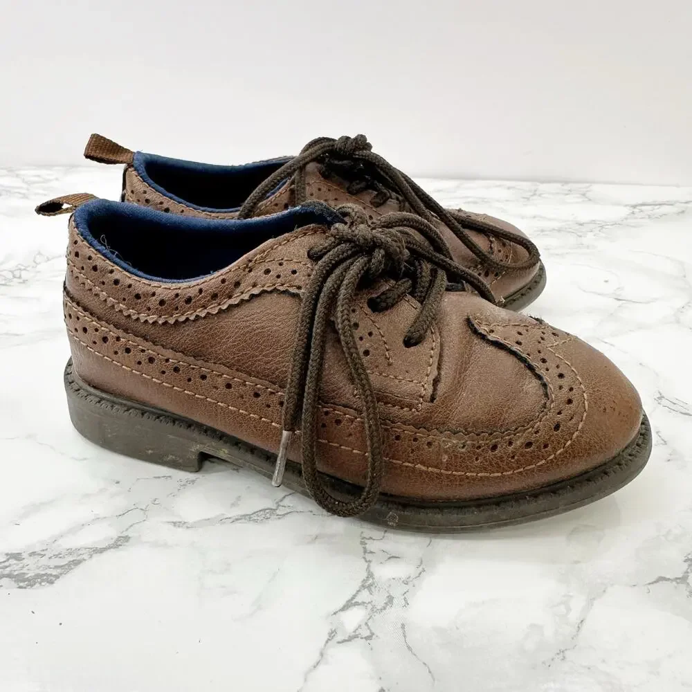 Carters Oxford Dress Shoes Brown Toddler Boys‎ 7